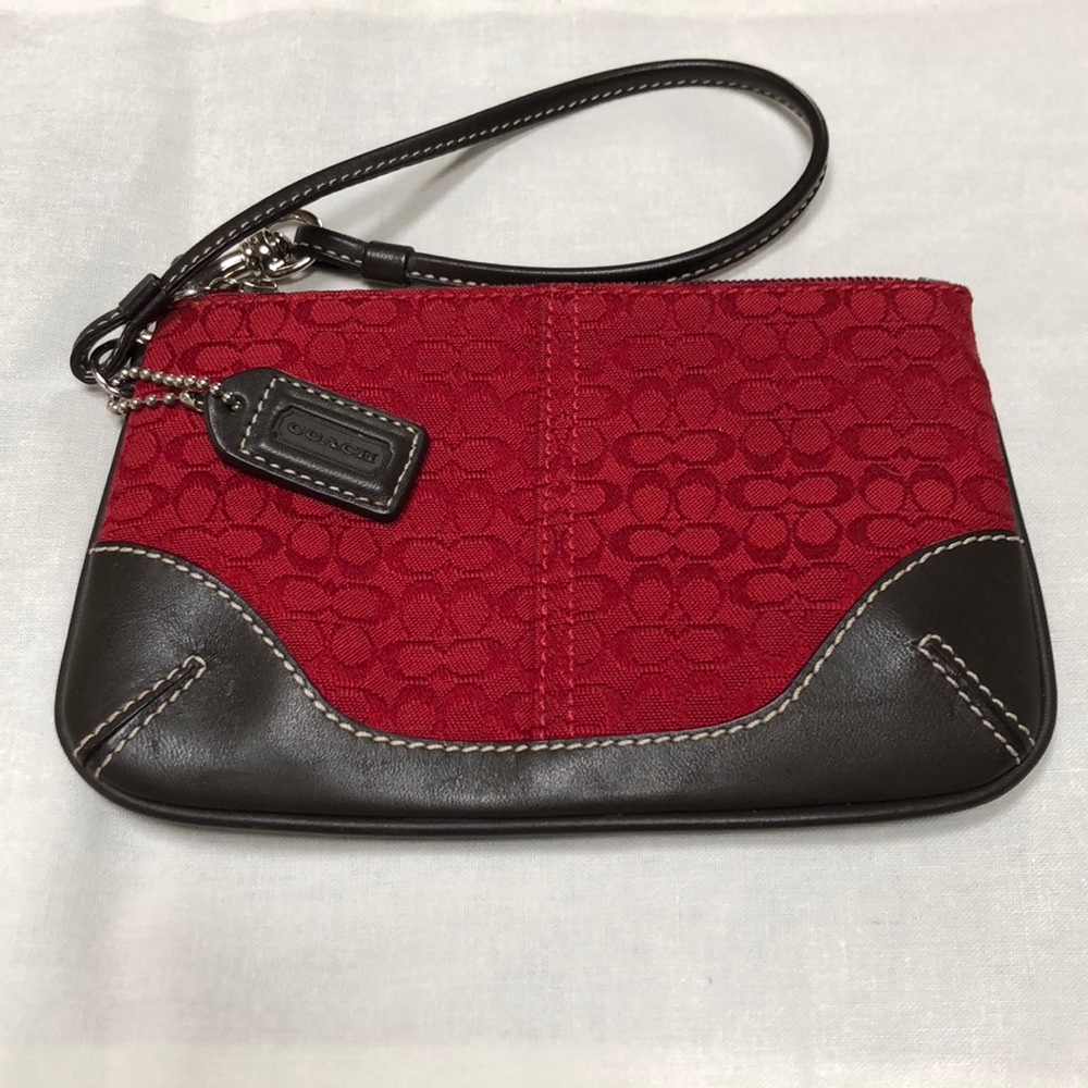 Red Coach wristlet